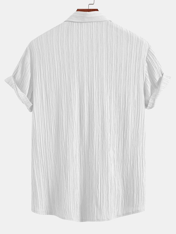 Wrinkled Textured Button Up Shirt