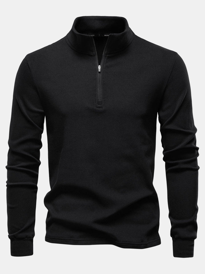 Quarter Zip Long Sleeve T-Shirt