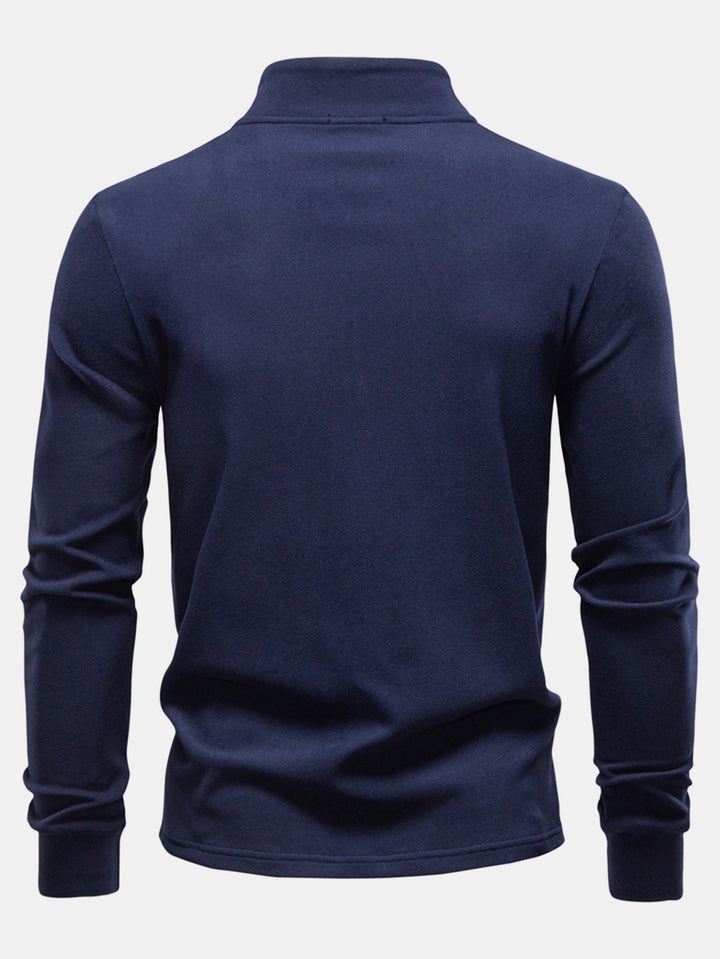 Quarter Zip Long Sleeve T-Shirt