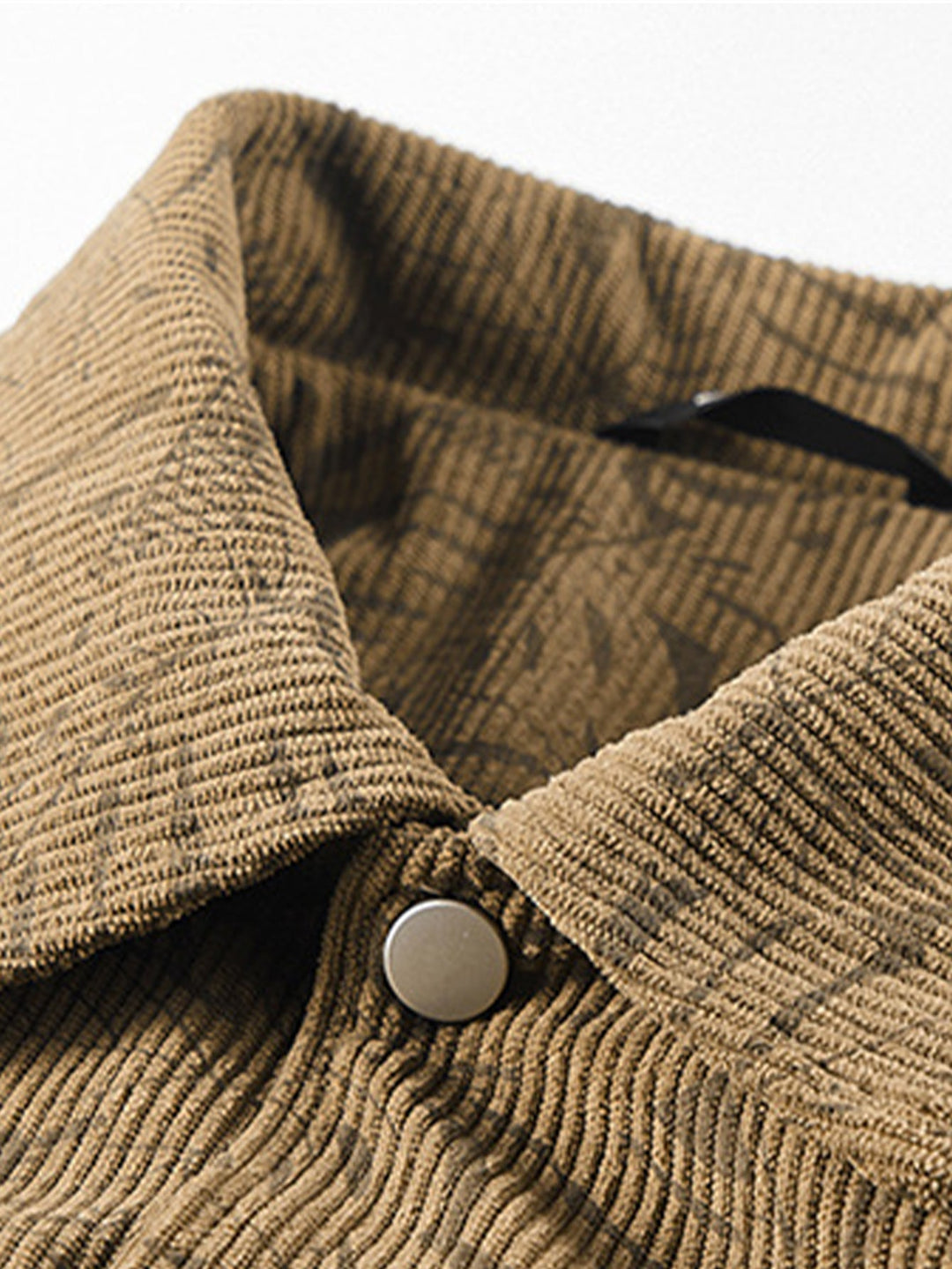 Leaf Print Corduroy Jacket