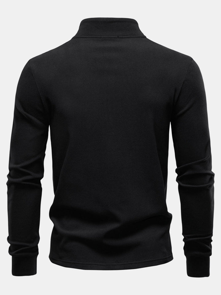 Quarter Zip Long Sleeve T-Shirt