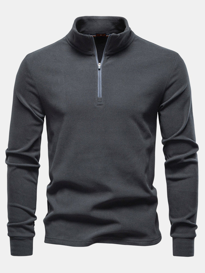 Quarter Zip Long Sleeve T-Shirt