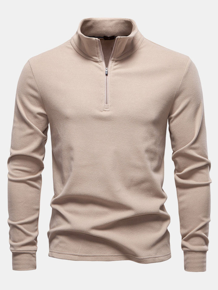 Quarter Zip Long Sleeve T-Shirt