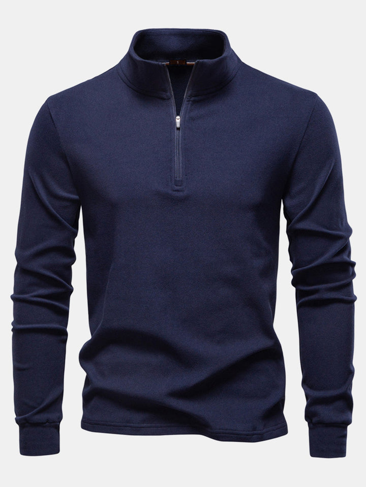 Quarter Zip Long Sleeve T-Shirt