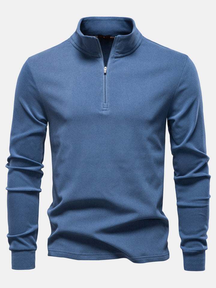 Quarter Zip Long Sleeve T-Shirt