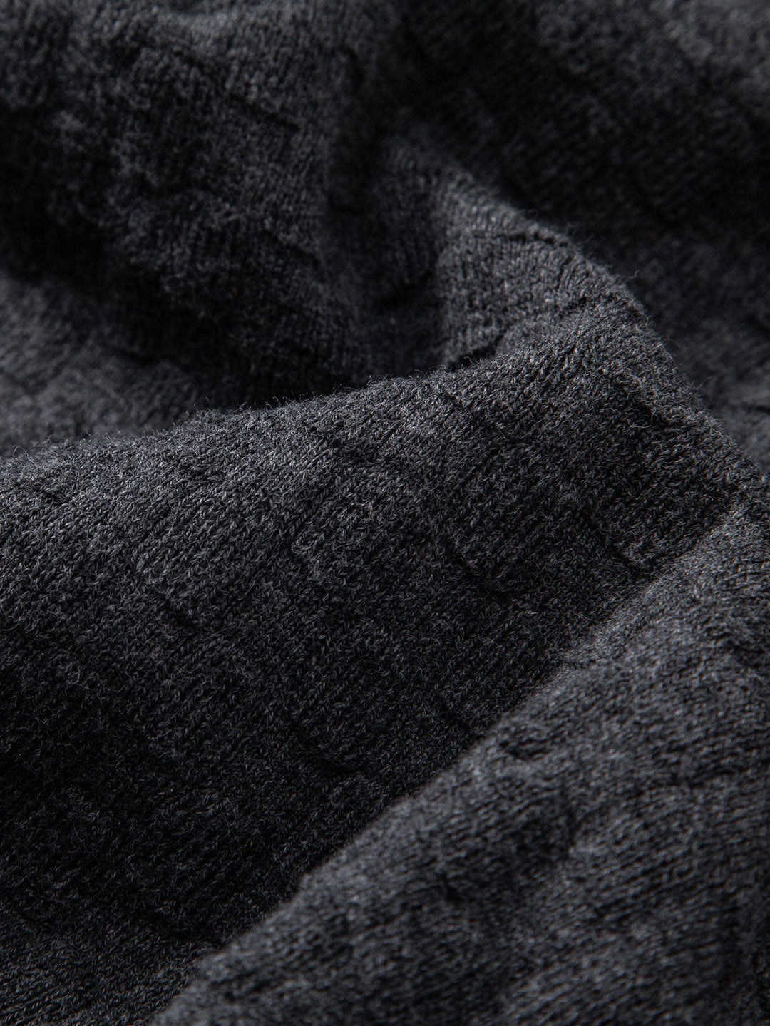 Checkerboard Henley Collar Sweater Knitted T-Shirt