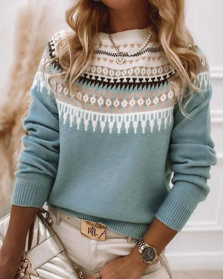 Women's Nordic Fair Isle Knit Sweater