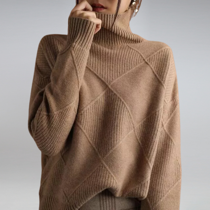 Turtleneck Sweater Women Relaxed Casual Fit