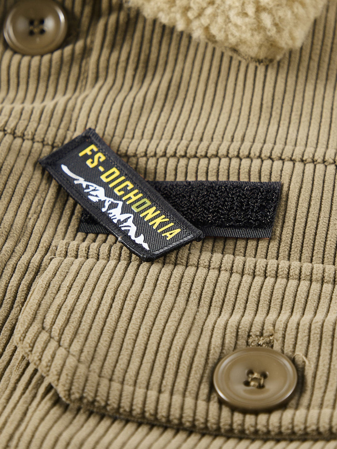 Teddy Fleece Lined Button Up Corduroy Jacket