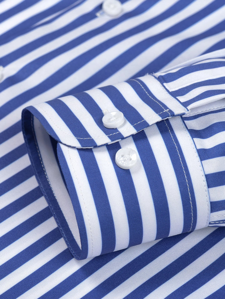 Long Sleeve Stripe Button Up Shirt