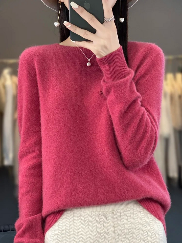Women's Luxe Soft-Knit Crew Neck Sweater
