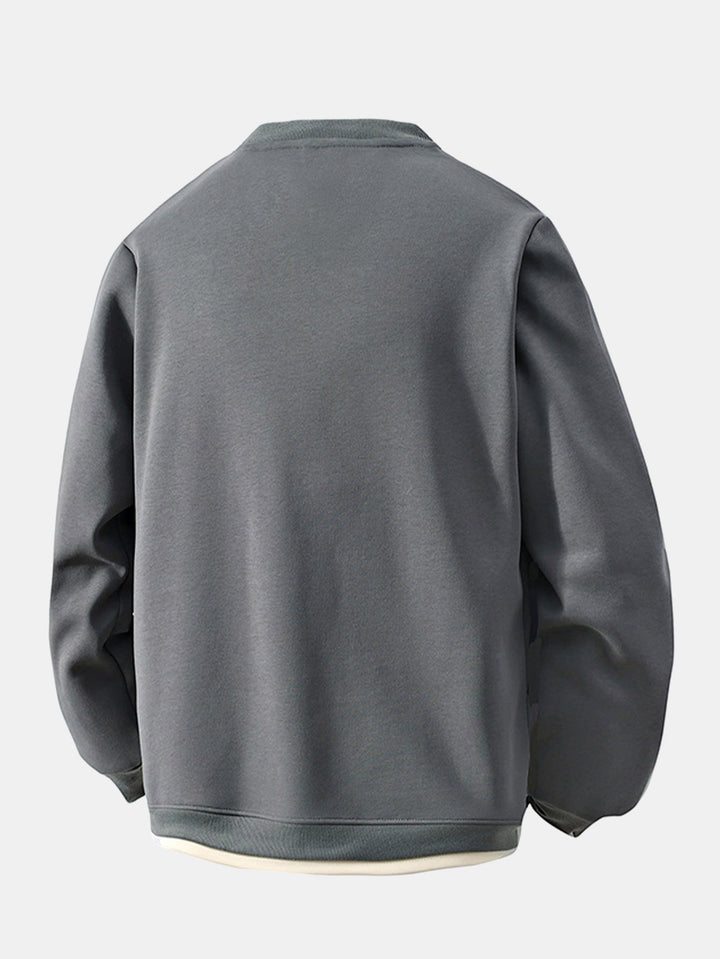 Relax Fit 2 In 1 Crew Neck Sweatshirt