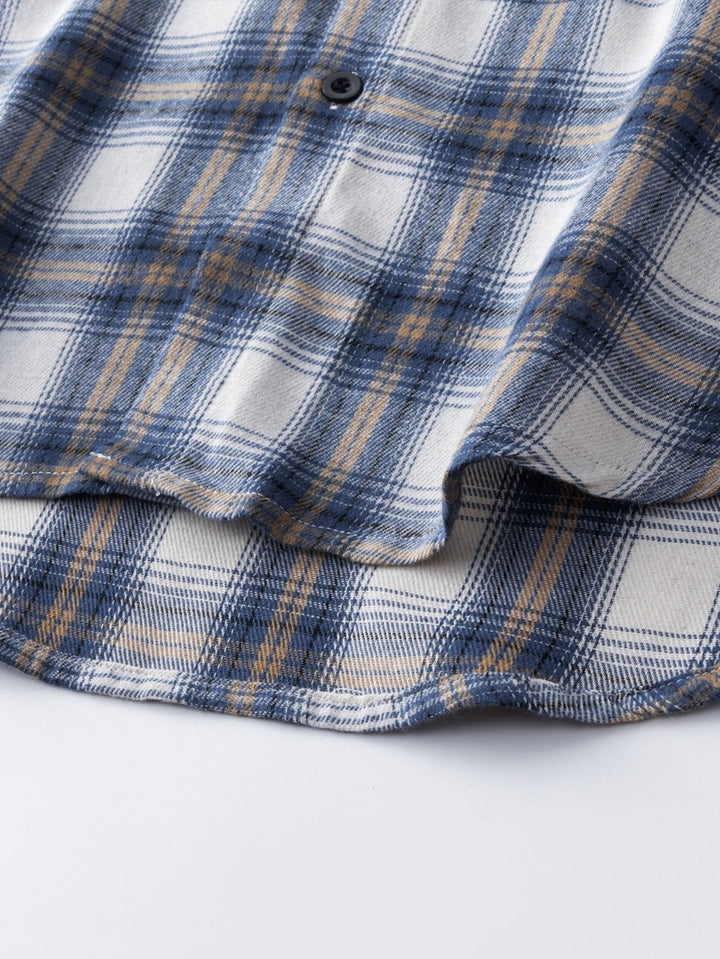 Plaid Hooded Shirt