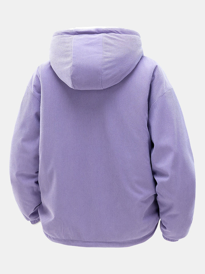 Teddy Corduroy Reversible Hooded Jacket