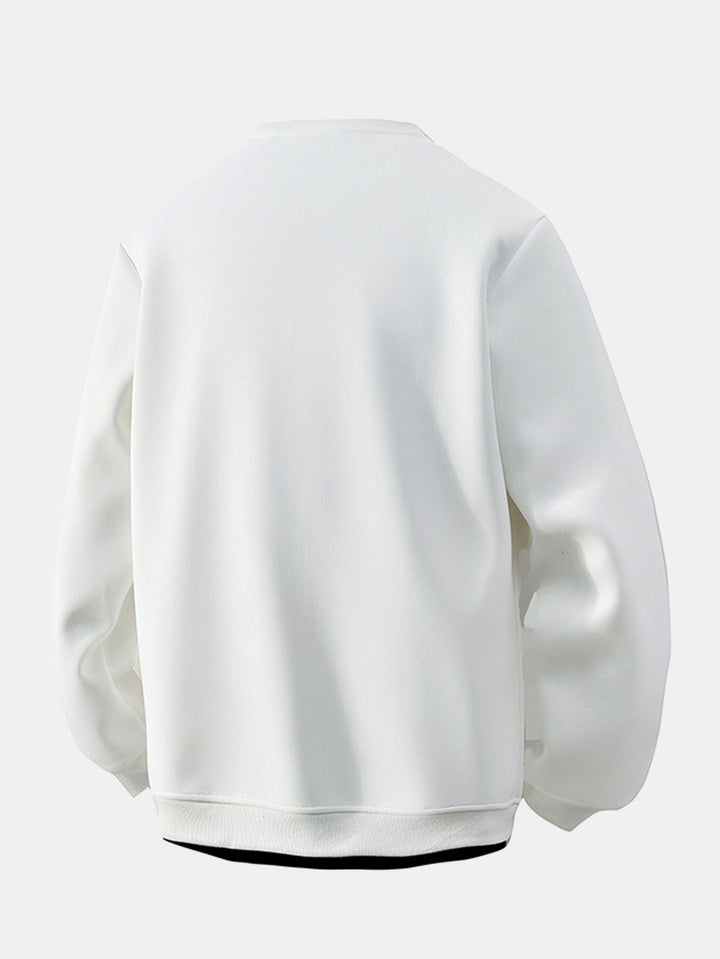 Relax Fit 2 In 1 Crew Neck Sweatshirt