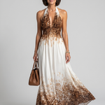 Orlune | Pleated White Midi Dress