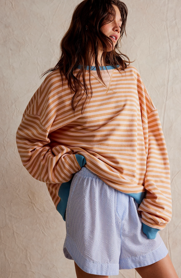 Women’s Oversized Striped Sweatshirt