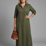 Veronica | Long Sleeve Relaxed Silhouette Maxi Dress