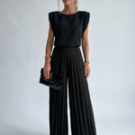 Bianca Moretti | Elegant Pleated Jumpsuit For Women