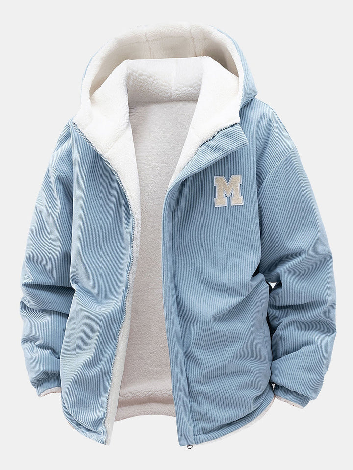 Teddy Corduroy Reversible Hooded Jacket