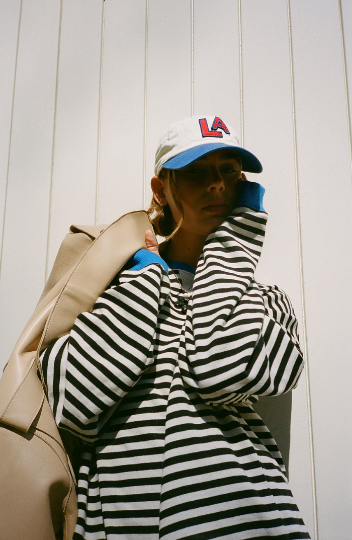 Women’s Oversized Striped Sweatshirt