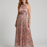 Imogen | Textured Finish Sleeveless Midi Dress
