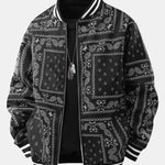 Paisley Print Baseball Jacket