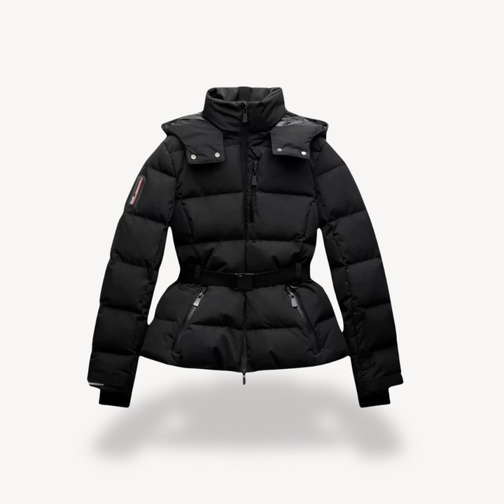 Women’s Hooded Belted Puffer Winter Jacket