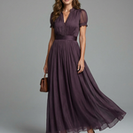 Elia | Gathered Waist Keyhole Maxi Dress