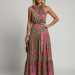 Rowen | Draped Halter Midi Dress