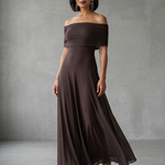 June | Off Shoulder Draped Midi Dress