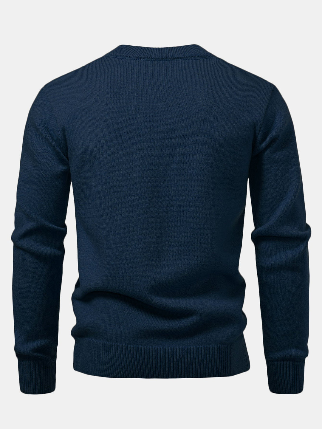 Heavyweight Geometric Jacquard V Neck Sweater