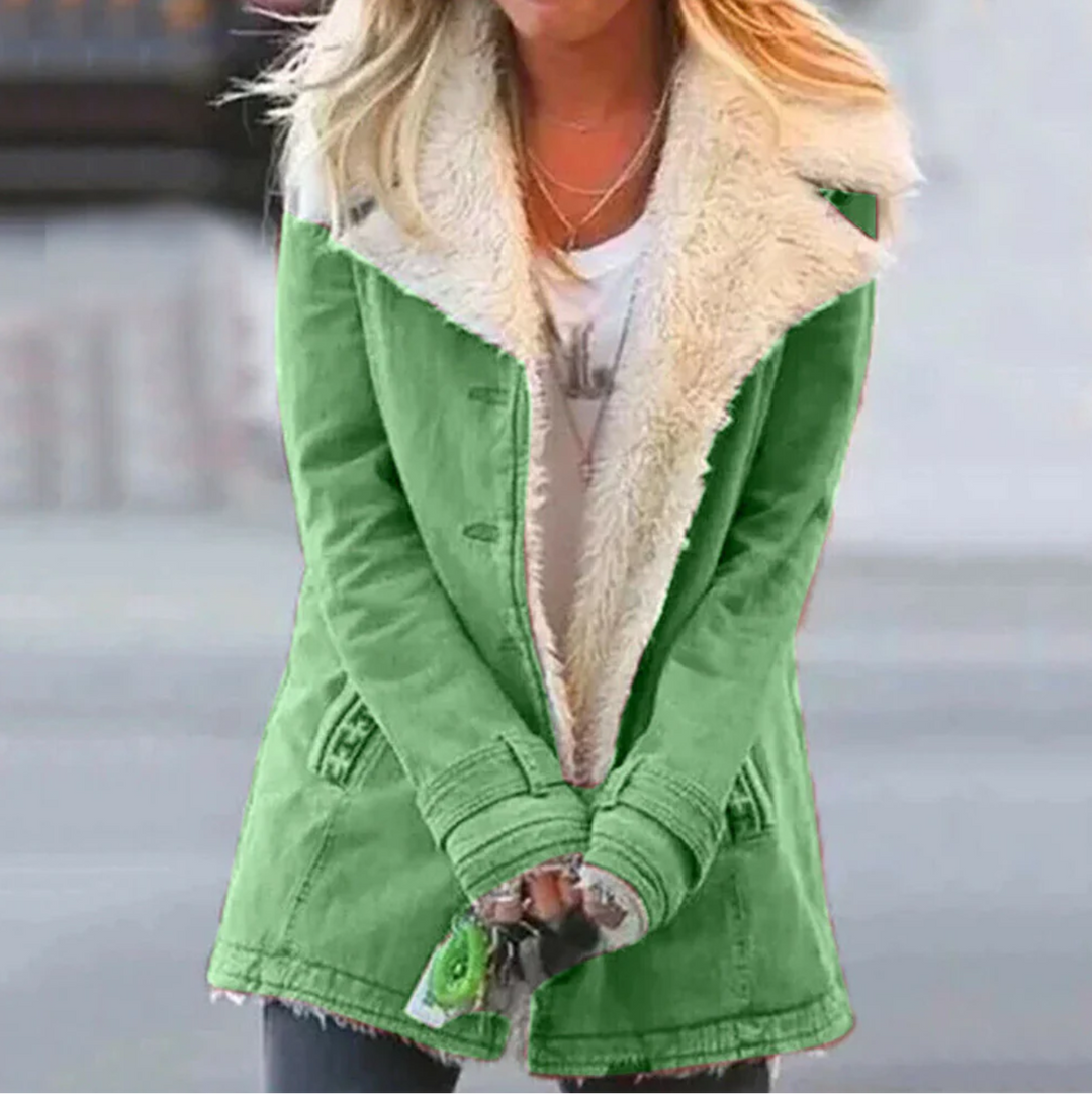 Women's Hooded Sherpa-Lined Winter Jacket