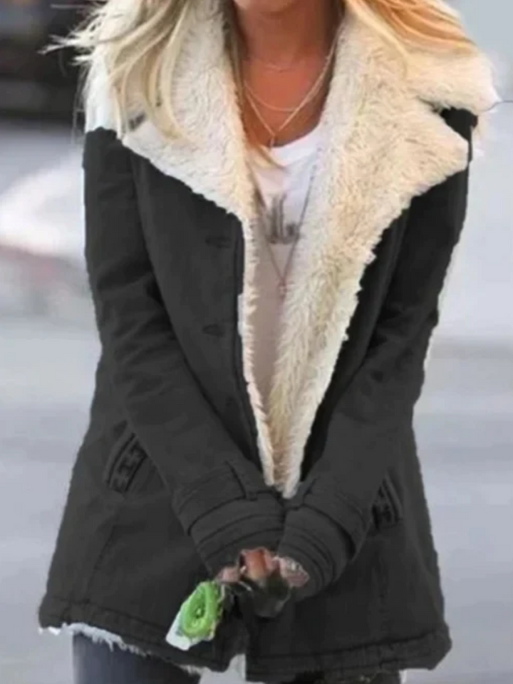 Women's Hooded Sherpa-Lined Winter Jacket