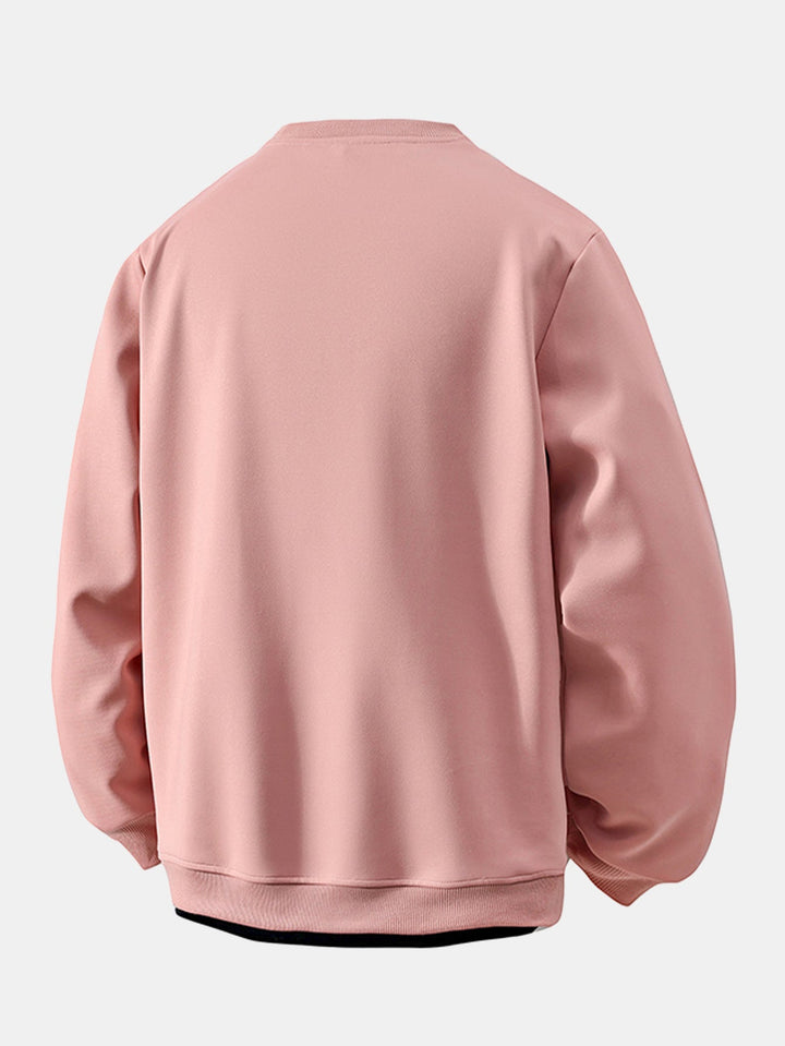 Relax Fit 2 In 1 Crew Neck Sweatshirt