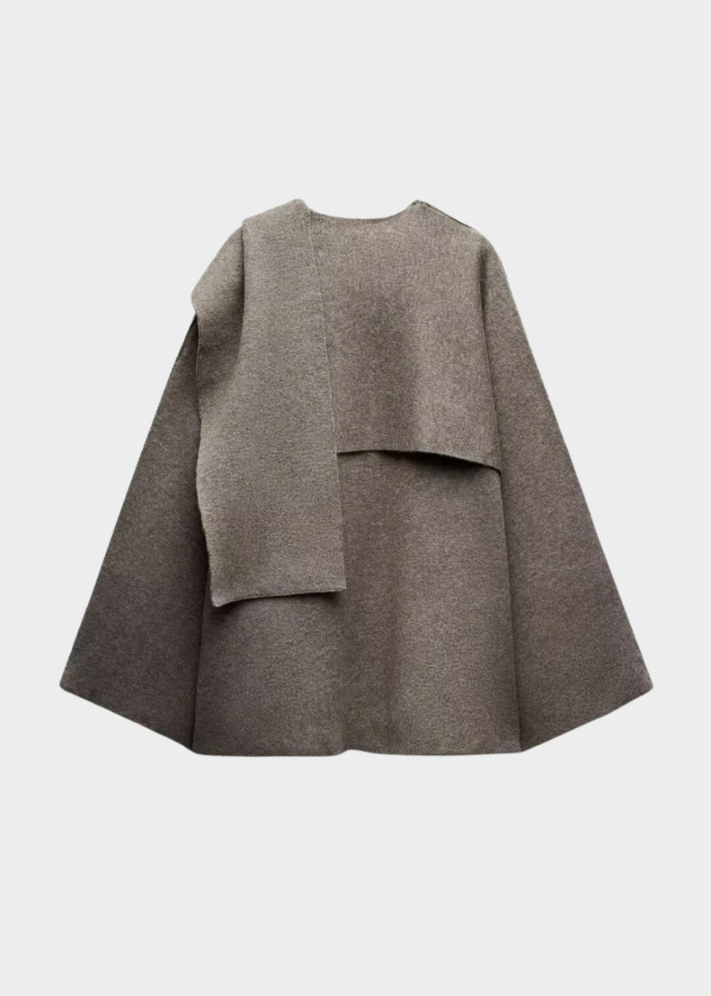 Women's Cape Coat with Integrated Scarf