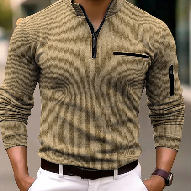 Carter | Long Sleeve Shirt with Zipper