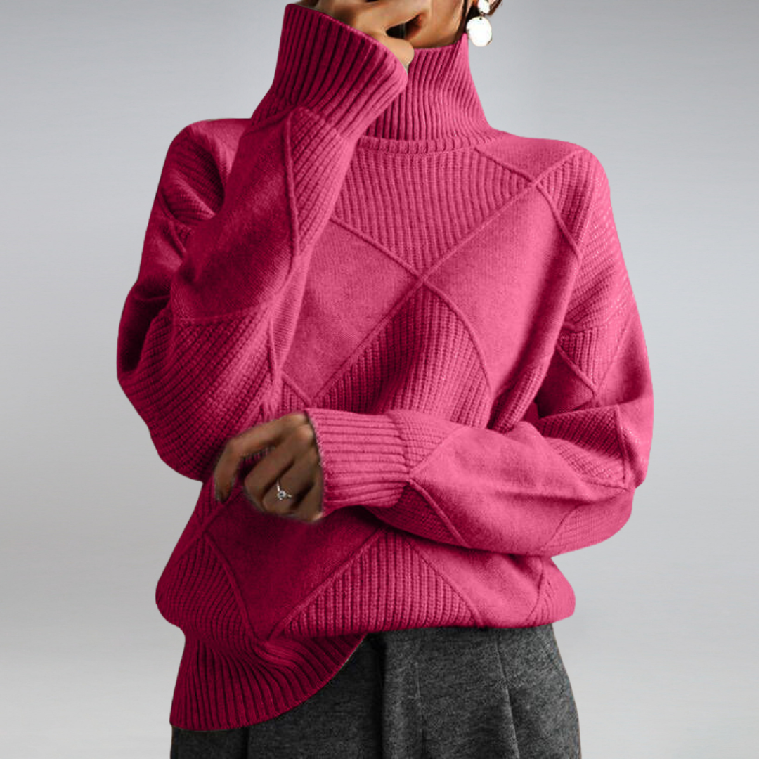 Turtleneck Sweater Women Relaxed Casual Fit