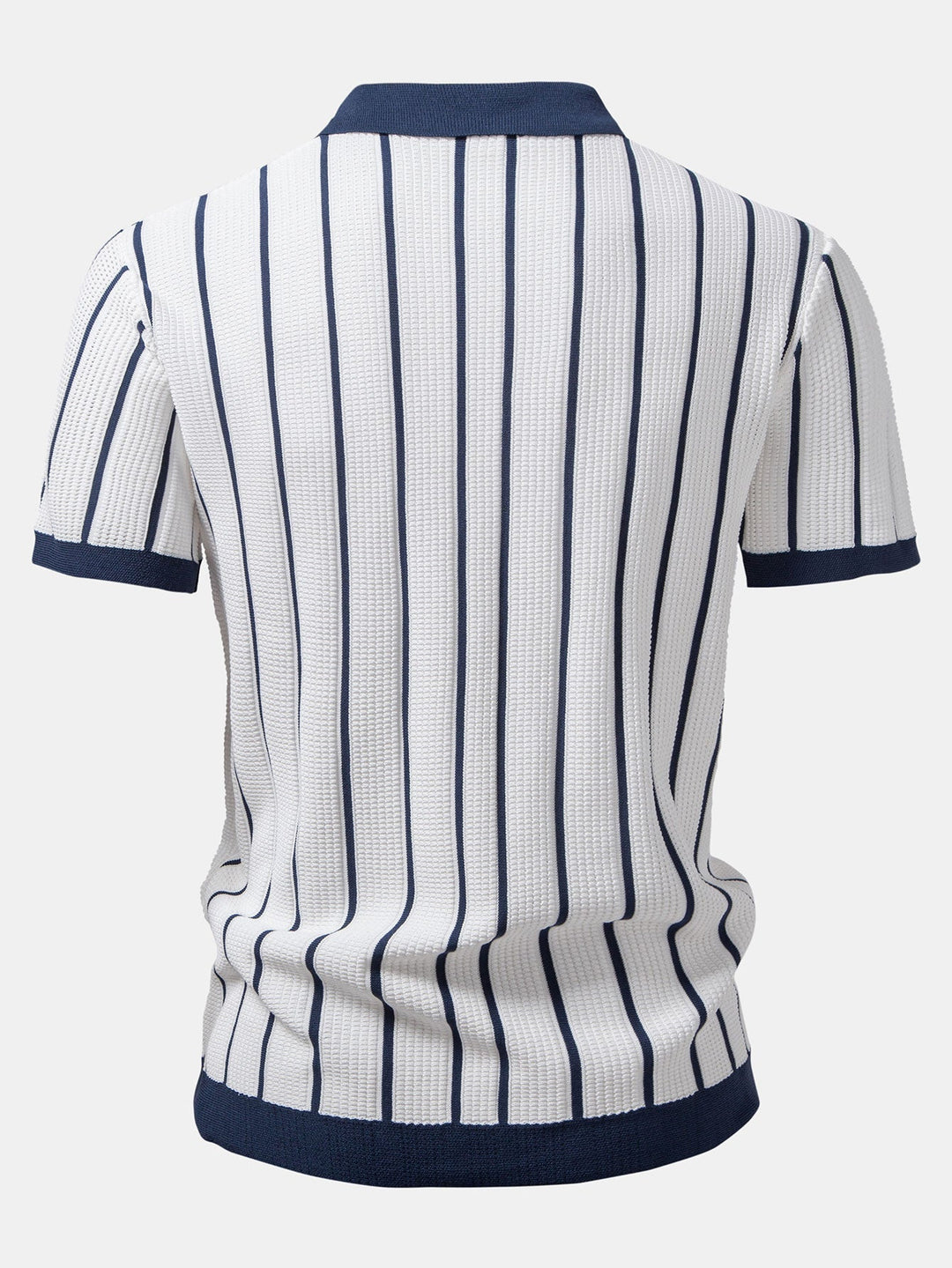 Stripe Knitted Button Up Shirt