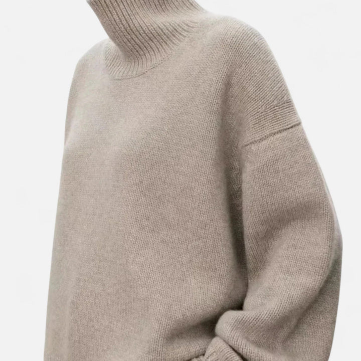 Women’s Oversized Turtleneck Knit Sweater