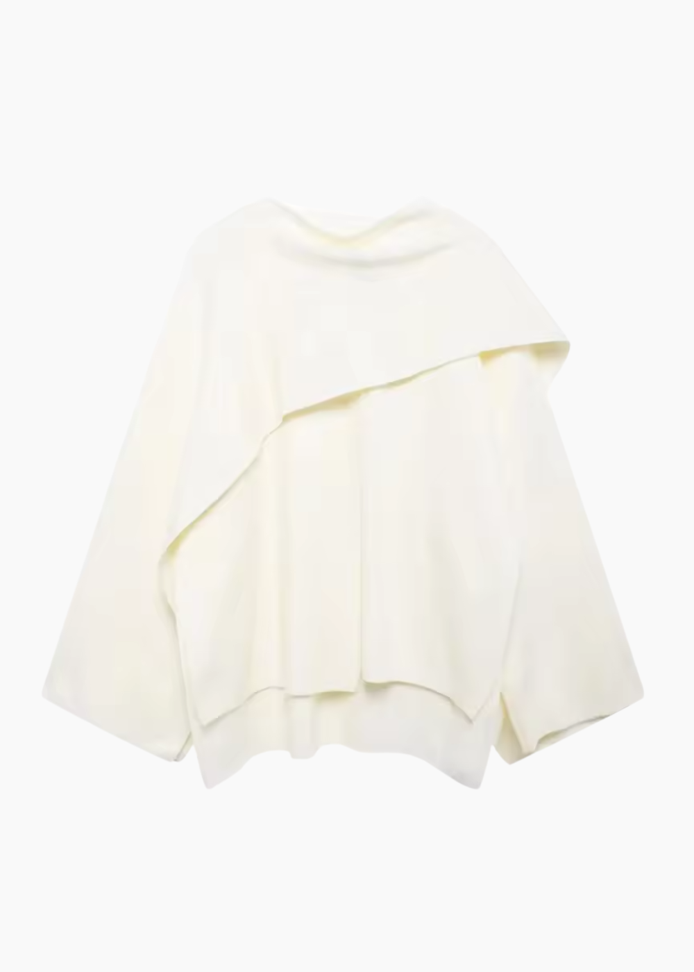 Women's Cape Coat with Integrated Scarf