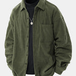 Relax Fit Button Up Corduroy Shirt
