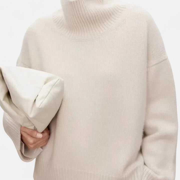 Women’s Oversized Turtleneck Knit Sweater