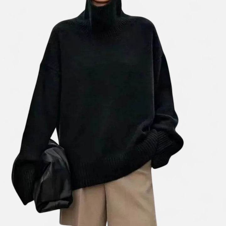 Women’s Oversized Turtleneck Knit Sweater