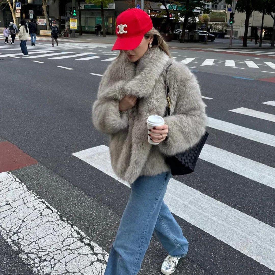 Women's Faux Fur Cropped Jacket
