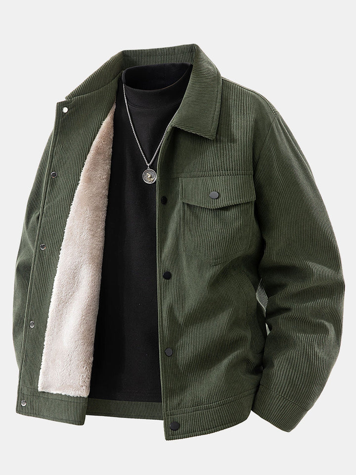 Teddy Lined Pocket Corduroy Jacket