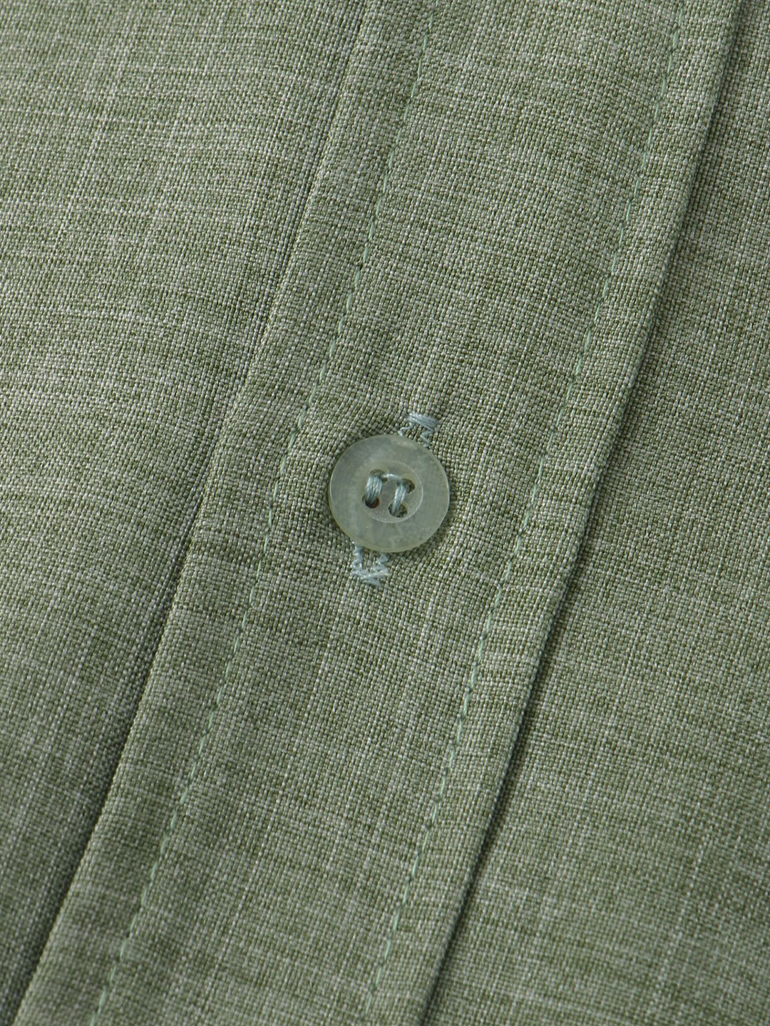 Man Stand Collar Shirt Whit Pocket