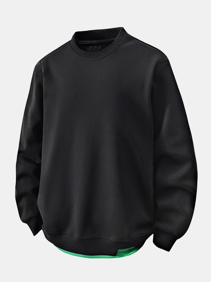 Relax Fit 2 In 1 Crew Neck Sweatshirt