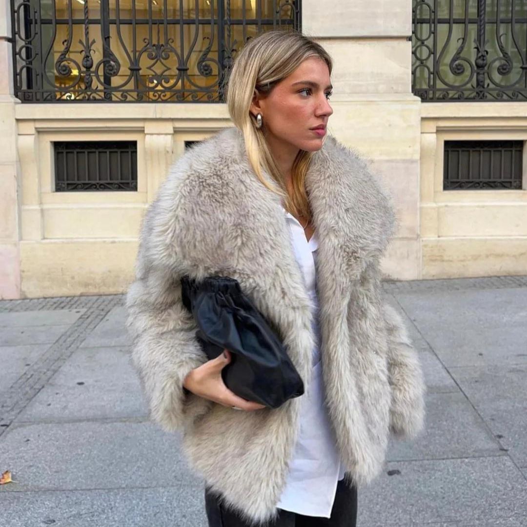 Women's Faux Fur Cropped Jacket