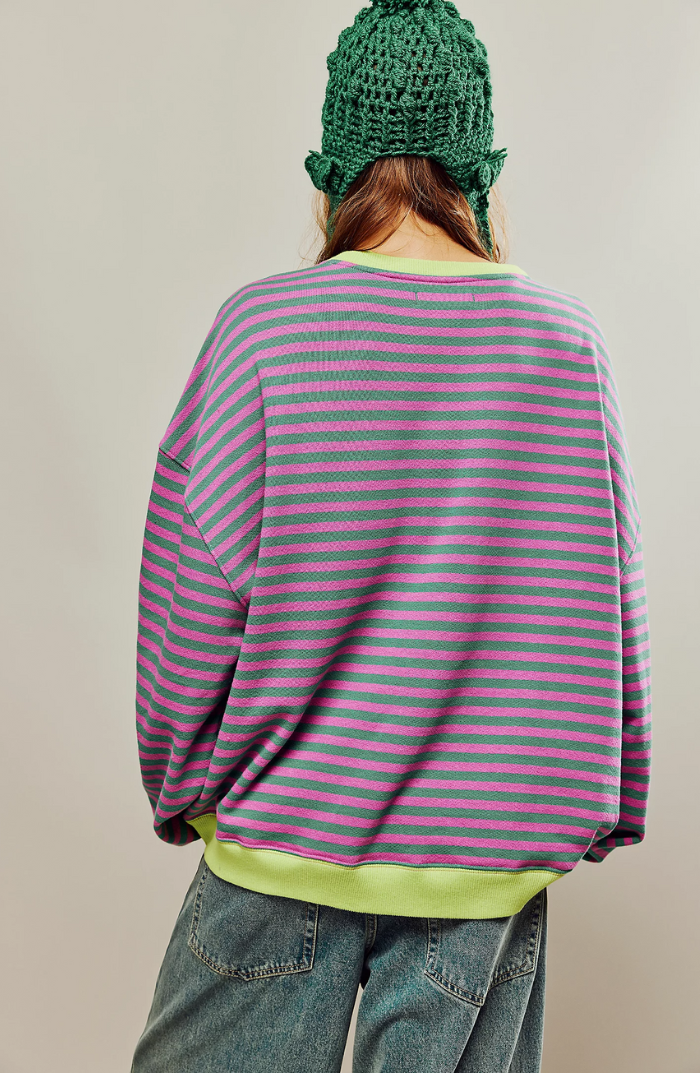 Women’s Oversized Striped Sweatshirt